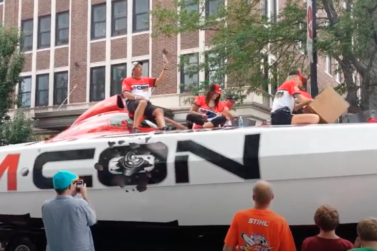 MCON Racing in the Super Boat International Boat Parade!